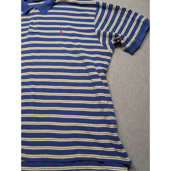 Polo Ralph Lauren Men Polo Shirt Size 3XB PIMA COTTON PERU Blue Yellow - Picture 4 of 10